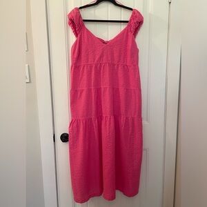 Petite Tiered Seersucker All-Day Maxi Dress